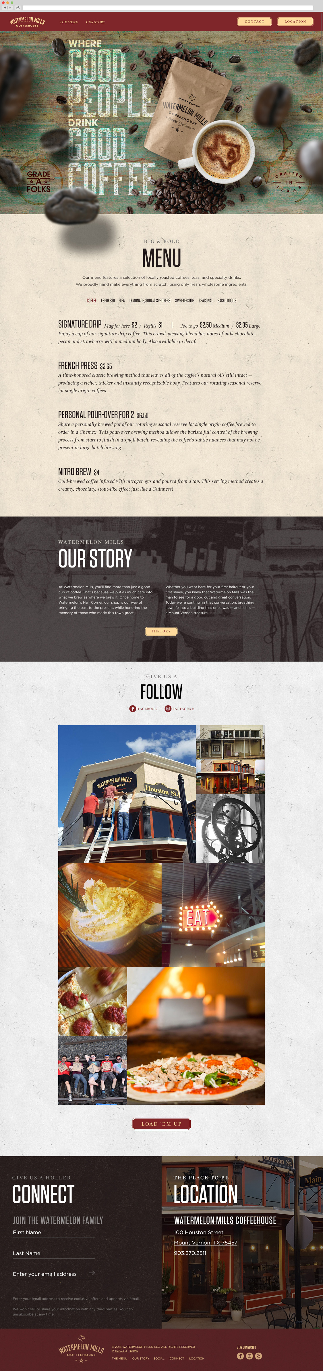 Watermelon Mills website landing page
